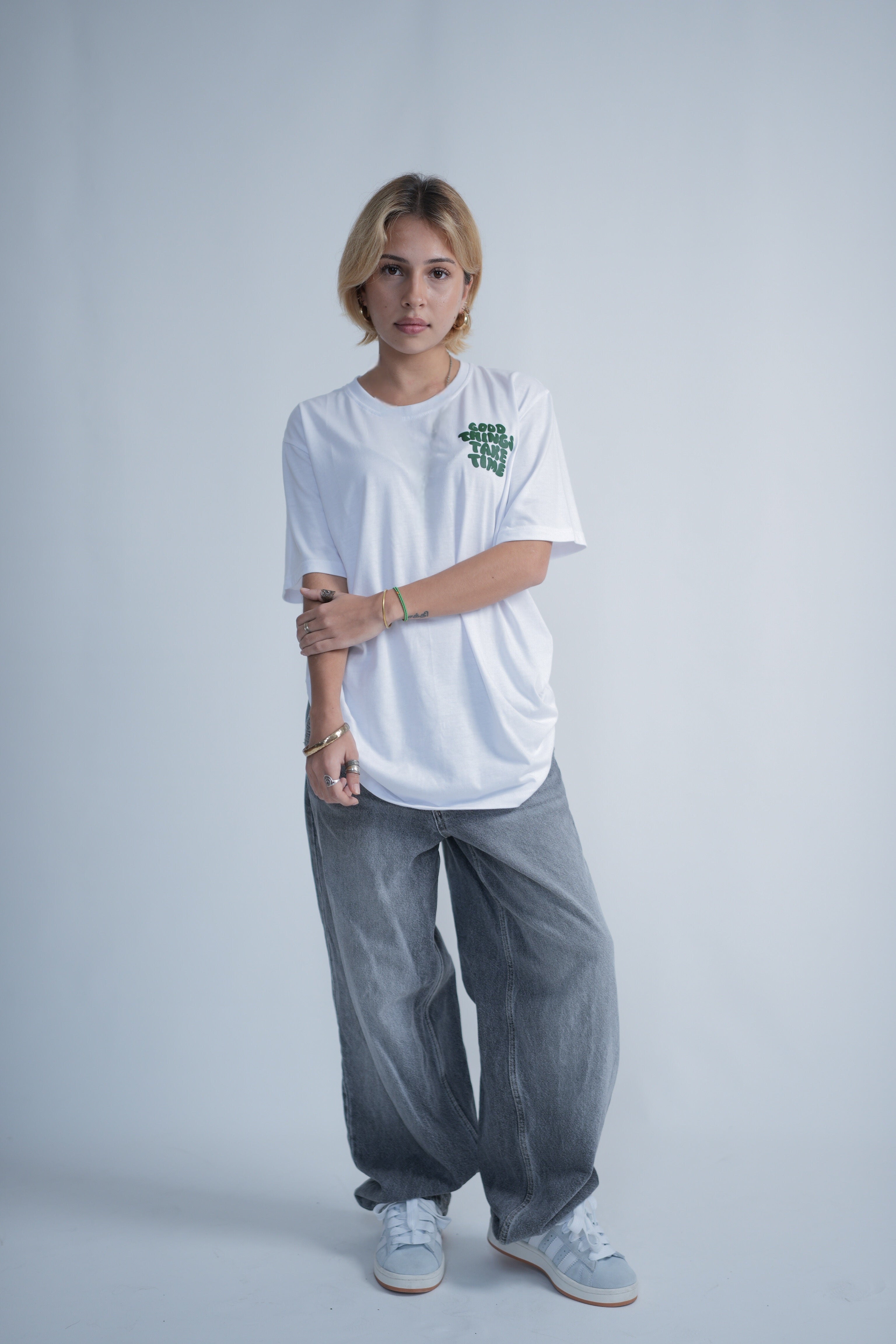 The Good things take time Tee+ Free Pouch